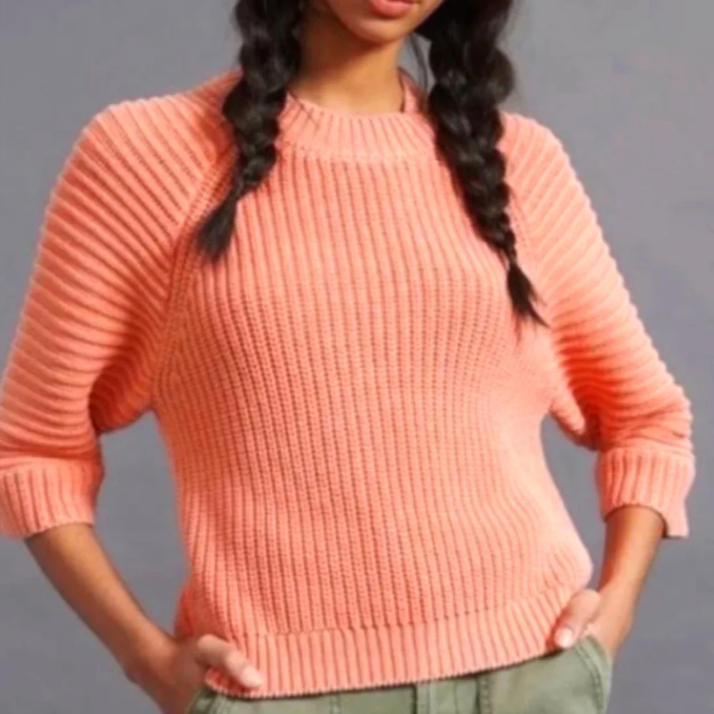 Anthropologie Maeve cotton sweater Sz L - Picture 1 of 5